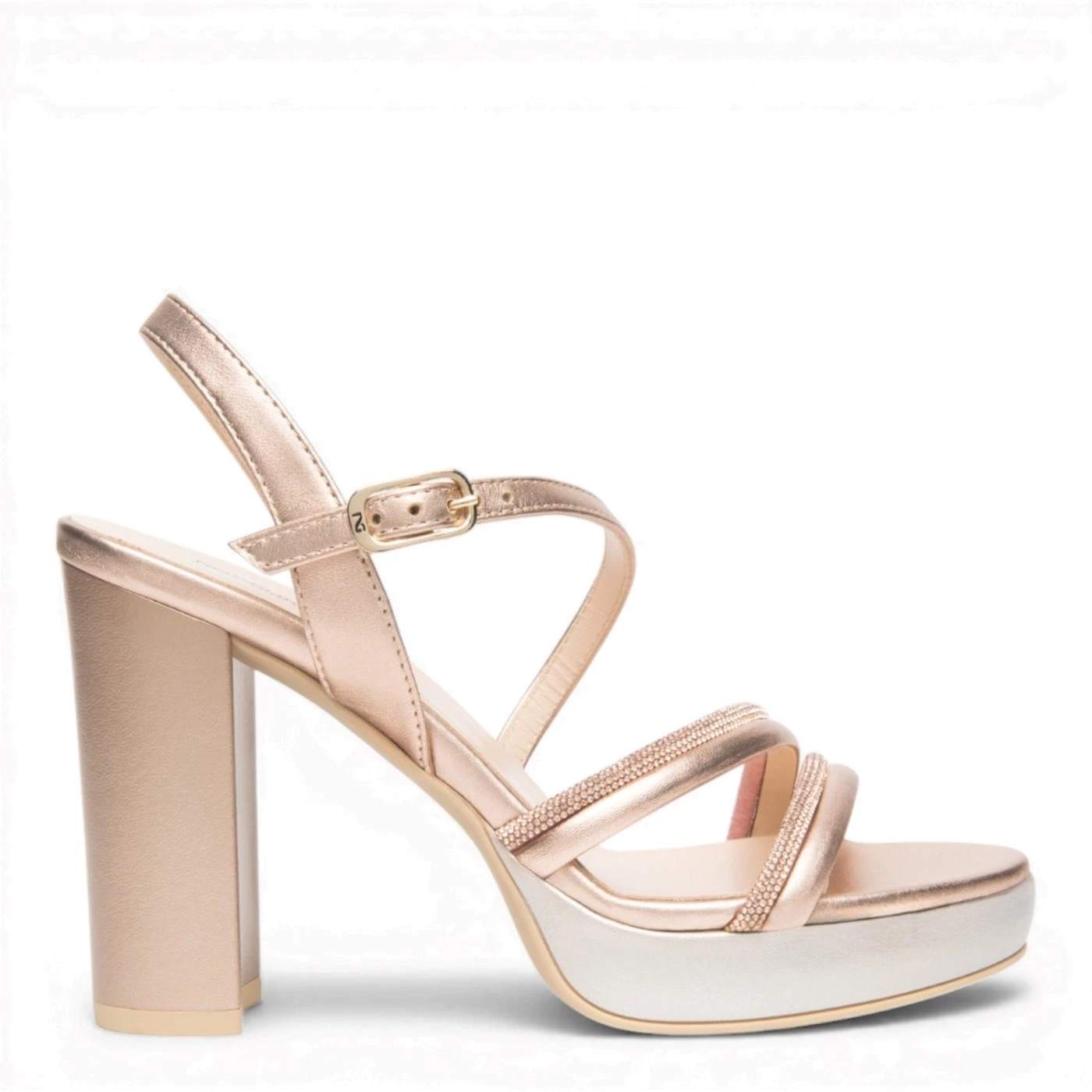 Nero Giardini E615701D sandalo vitello phard tacco largo 10 cm