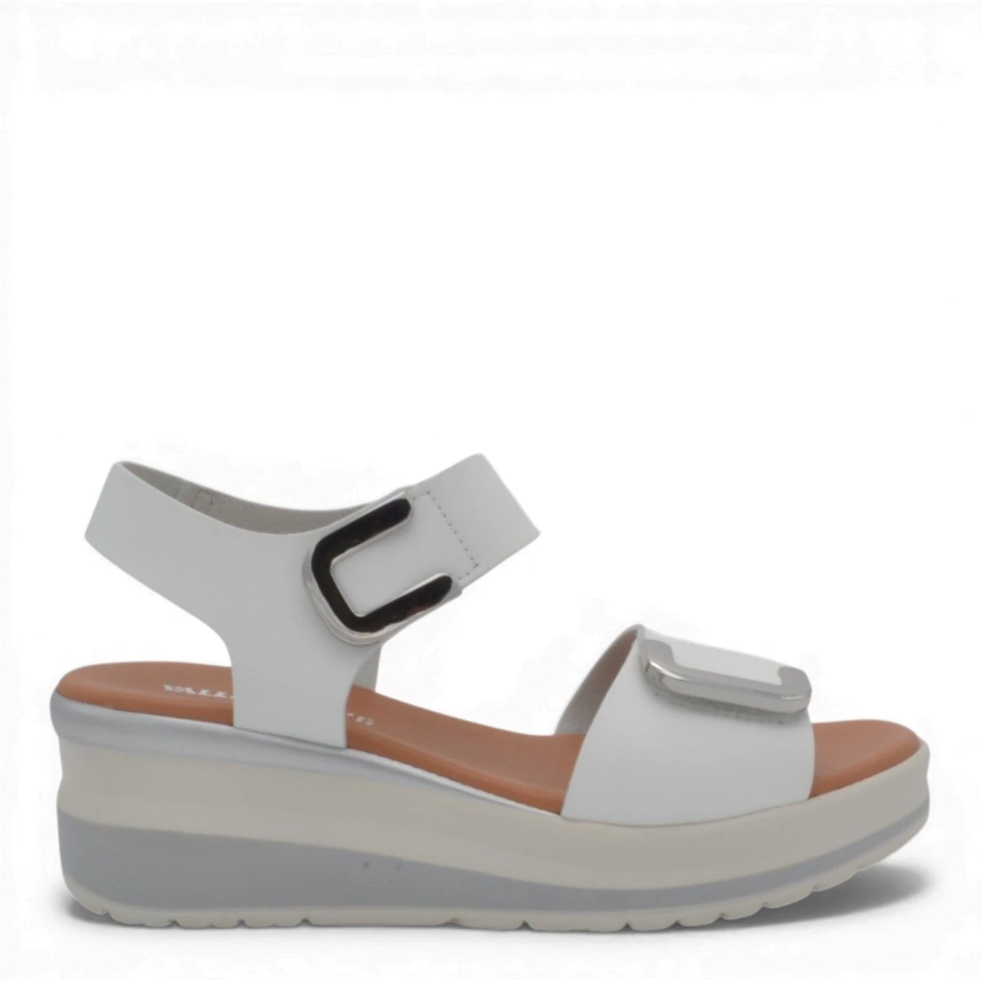 Valleverde  VGI350AF sandalo donna doppia fascia pelle bianco