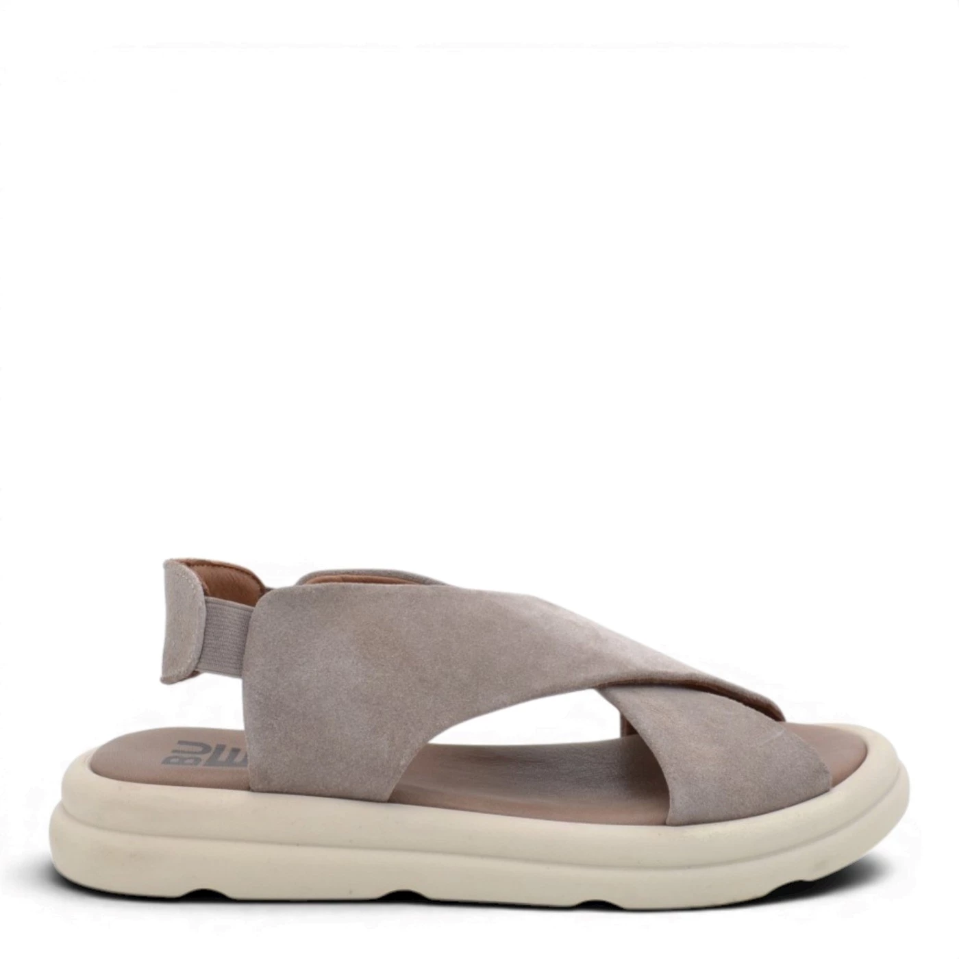 Bueno WA2603 sandali fussbett fascia incrociata suede tortora