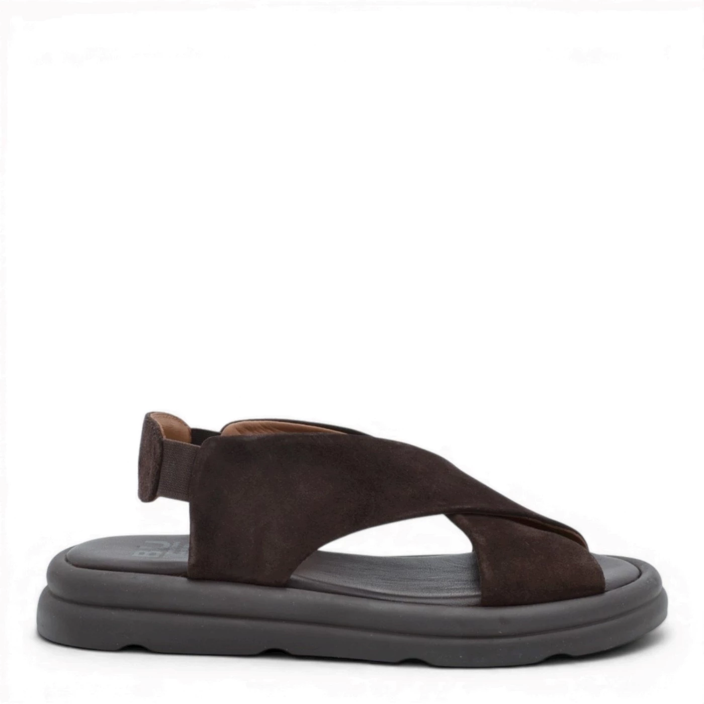 Bueno WA2603 sandali fussbett fascia incrociata suede cioccolato