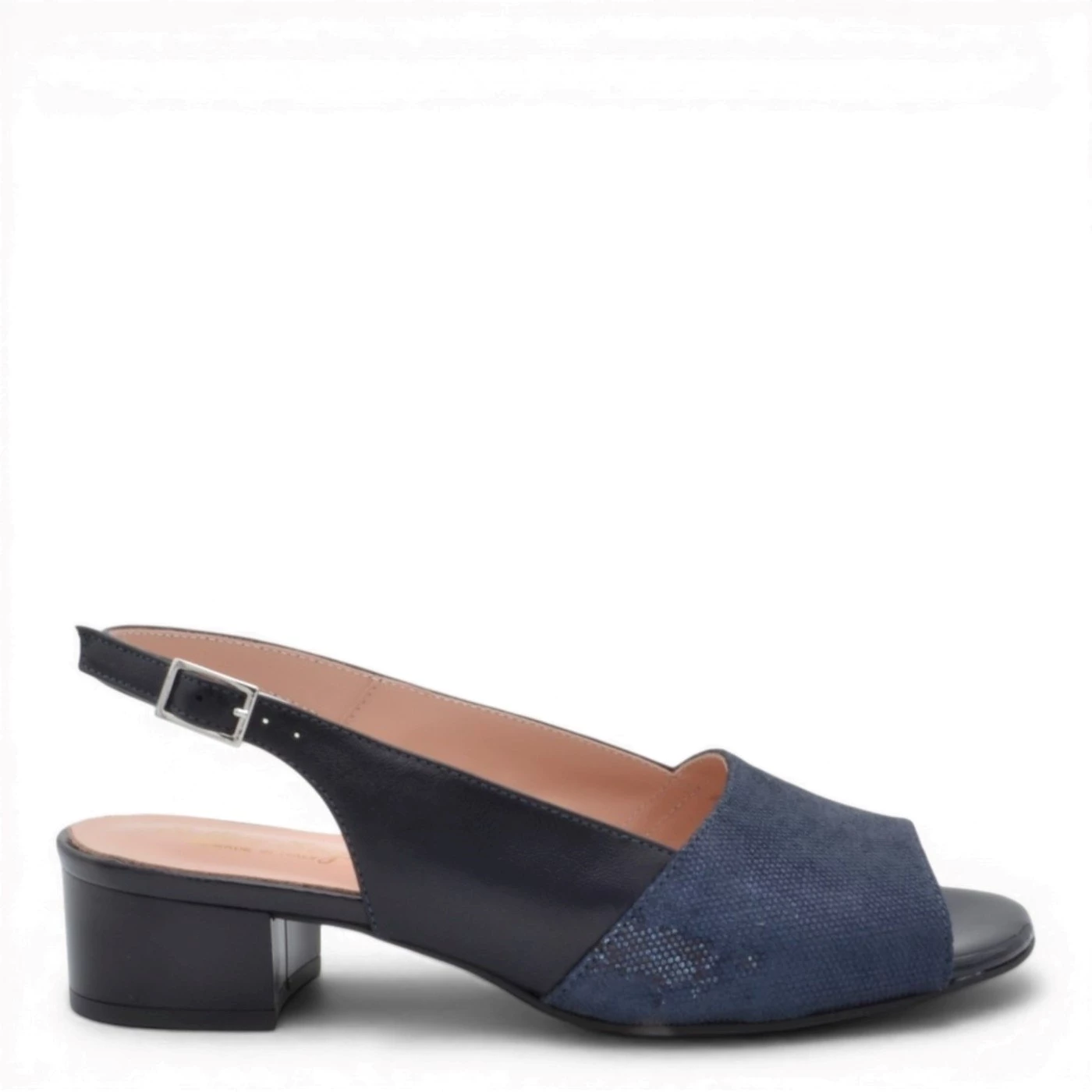 Soffice Sogno E6T31G3T sandalo pelle e lurex blu linea confort