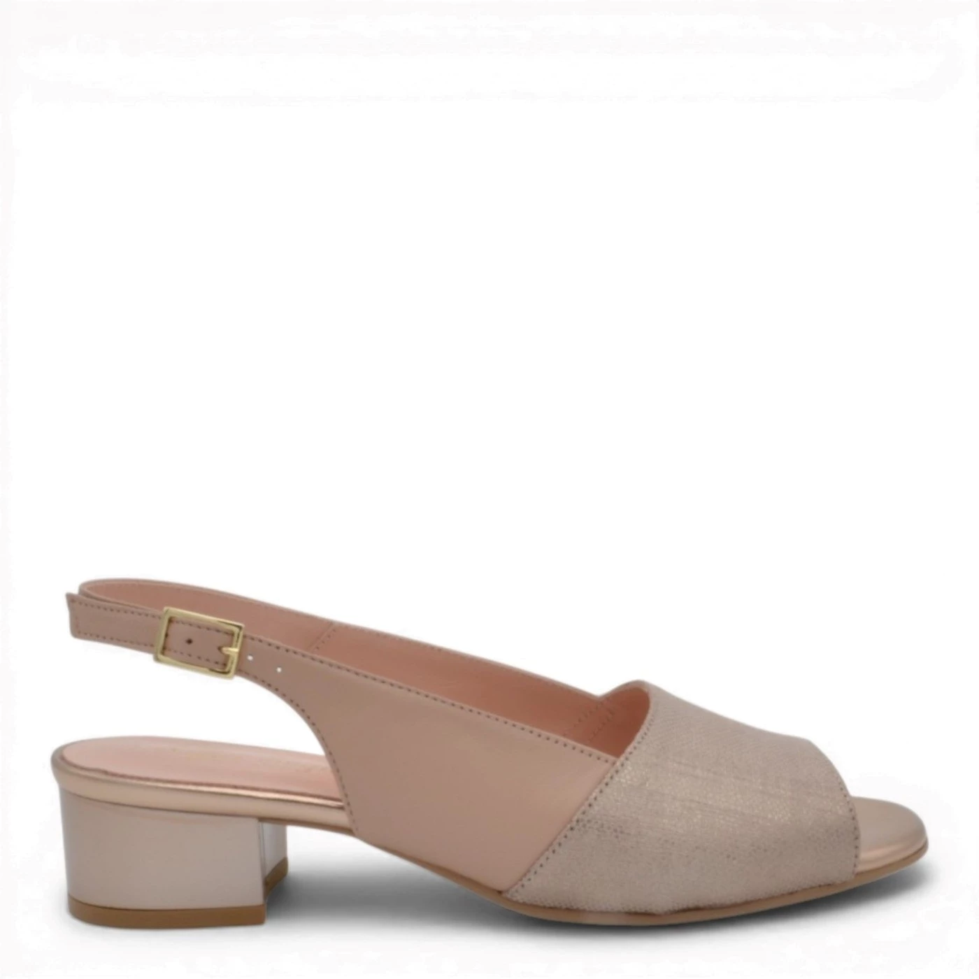 Soffice Sogno E6T31G3T sandalo pelle e lurex nude linea confort