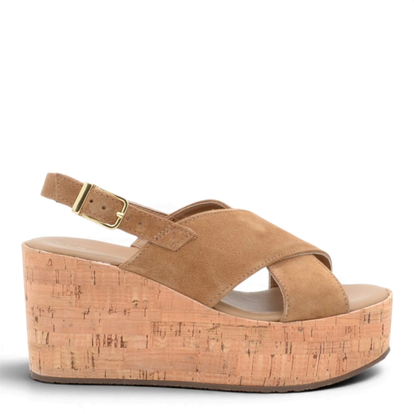 Francesco Brunelli CA 6337 sandali fascia incrociata con zeppa