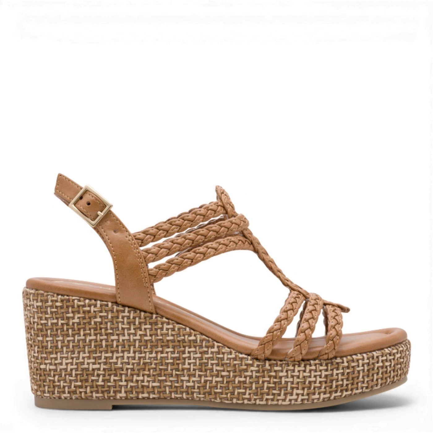 Marco Tozzi 28383 sandalo donna cognac con zeppa 7,5 cm