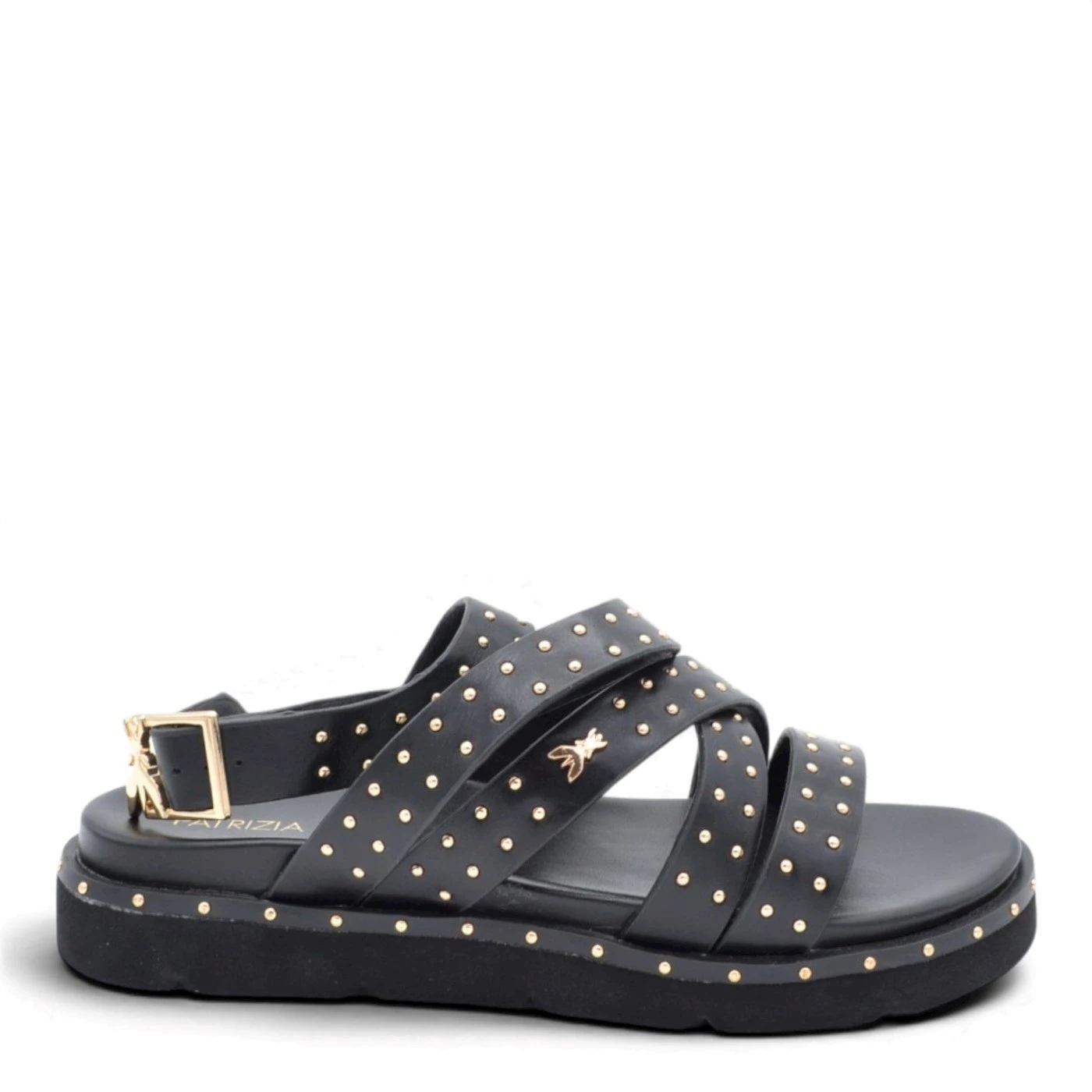 Patrizia Pepe PPJ 397 31 sandalo incrociato piano nero