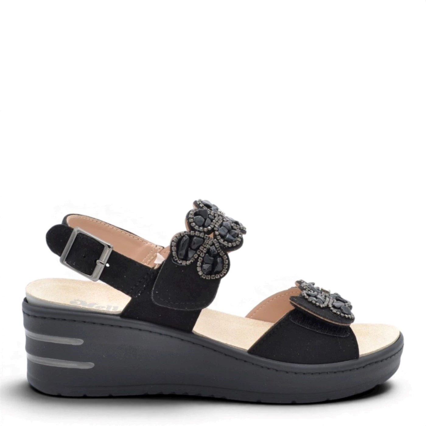 Melluso 019267 sandalo doppia fascia con velcro linea comfort