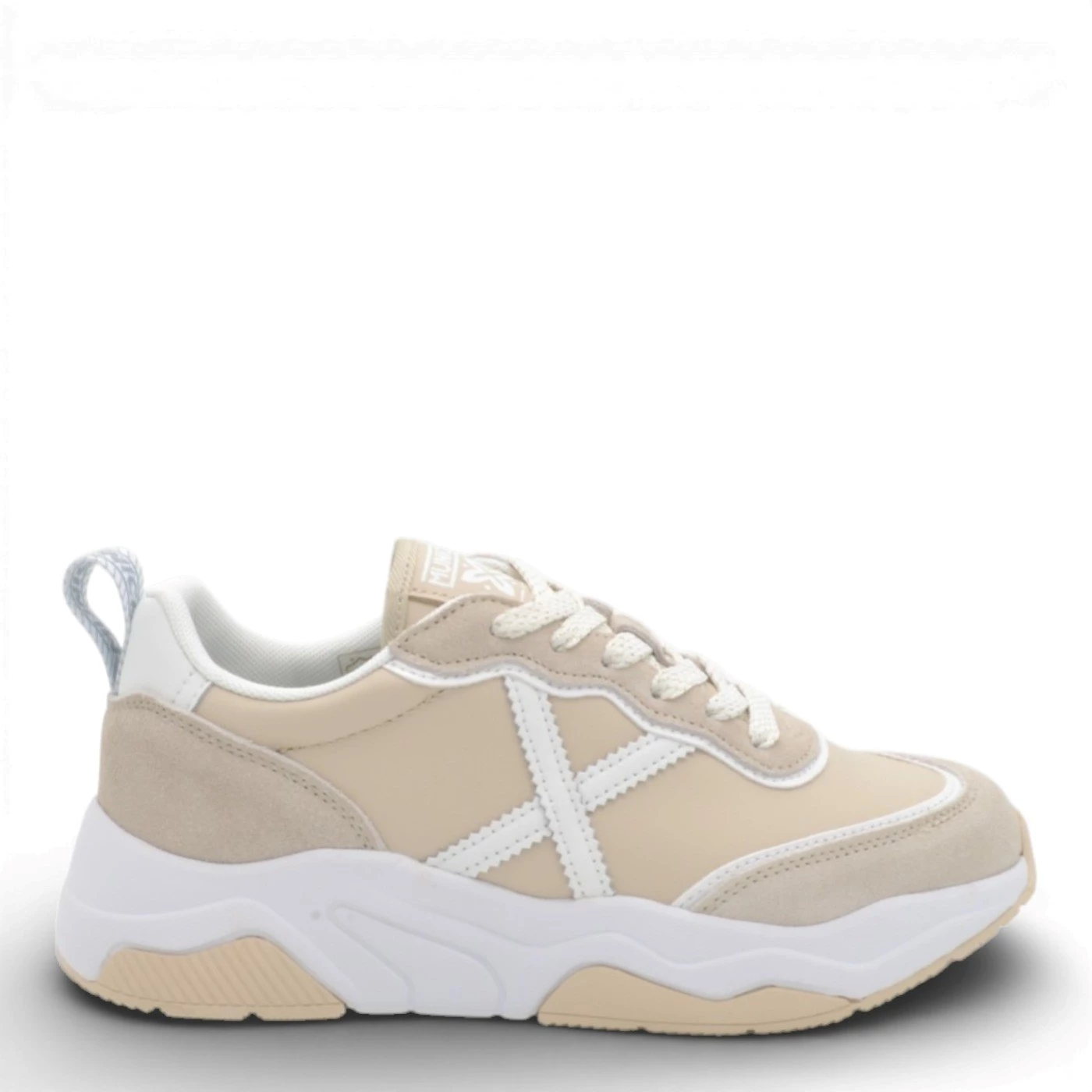 MUNICH wave181 8770181 sneakers crema in pelle e camoscio