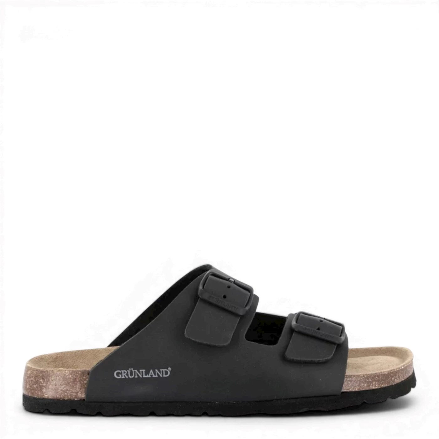 Grunland CB0974 Bobo sandalo ciabatta uomo doppia fibbia nero