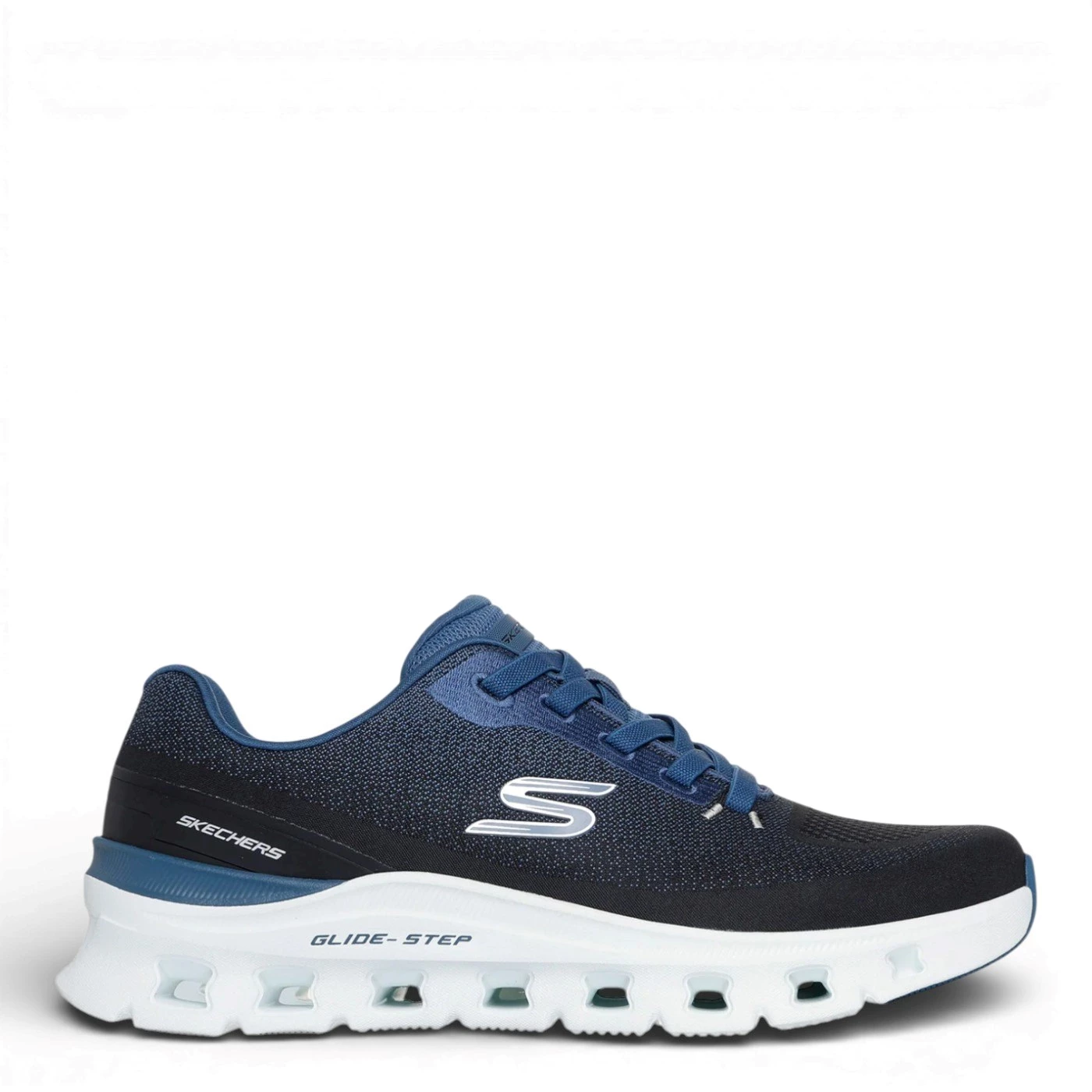 Skechers 233132 Glide step scarpa uomo sportiva tessuto blu