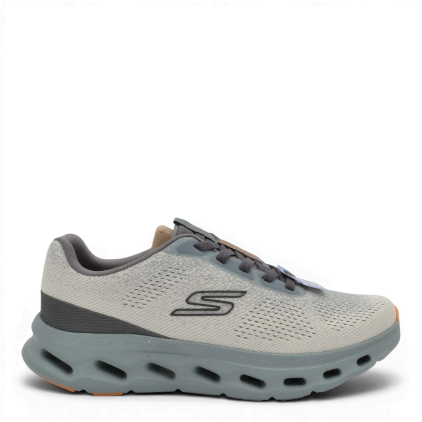 Skechers 217020 Glide step scarpa uomo sportiva tessuto grigio