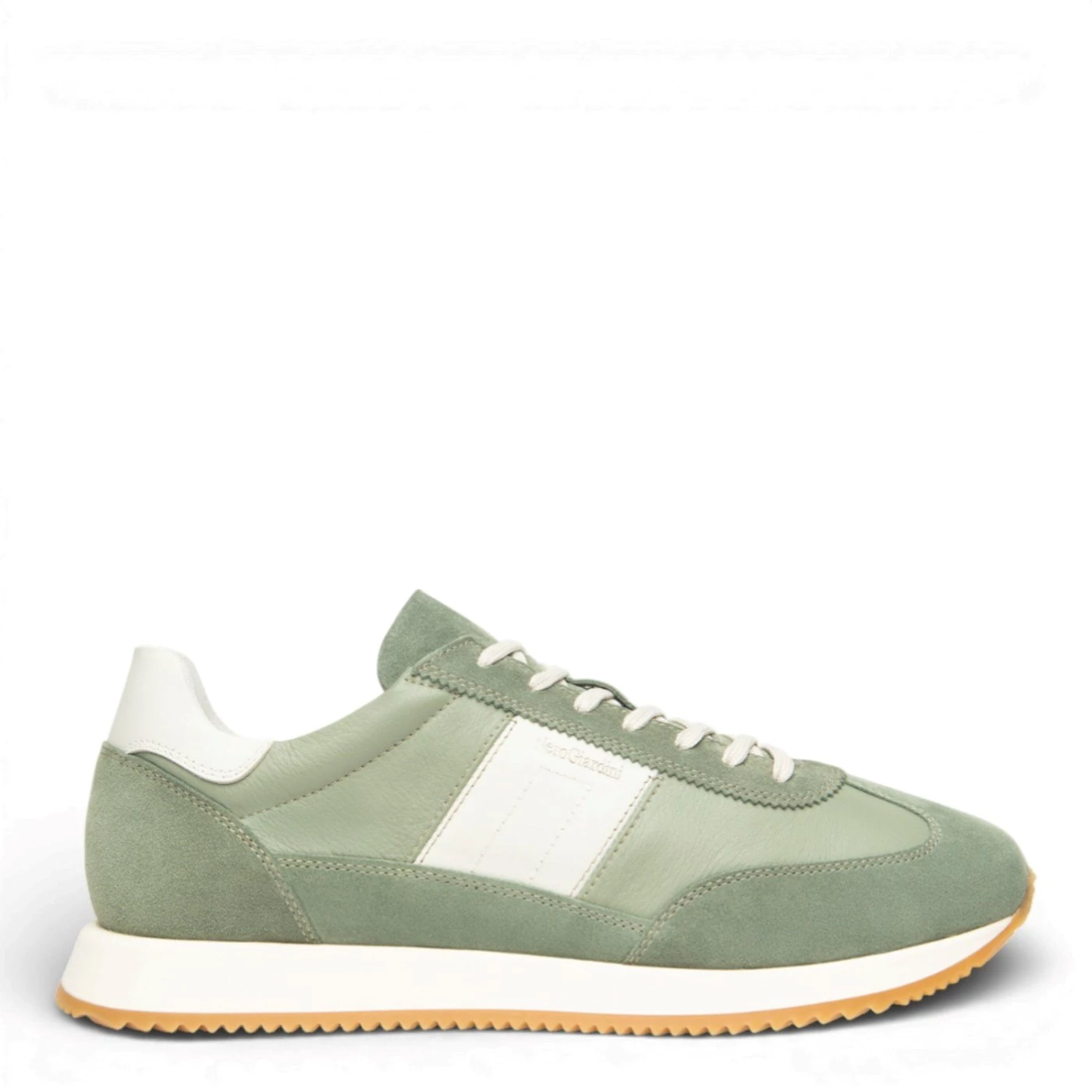 Nero Giardini E601110U sneaker uomo in pelle salvia