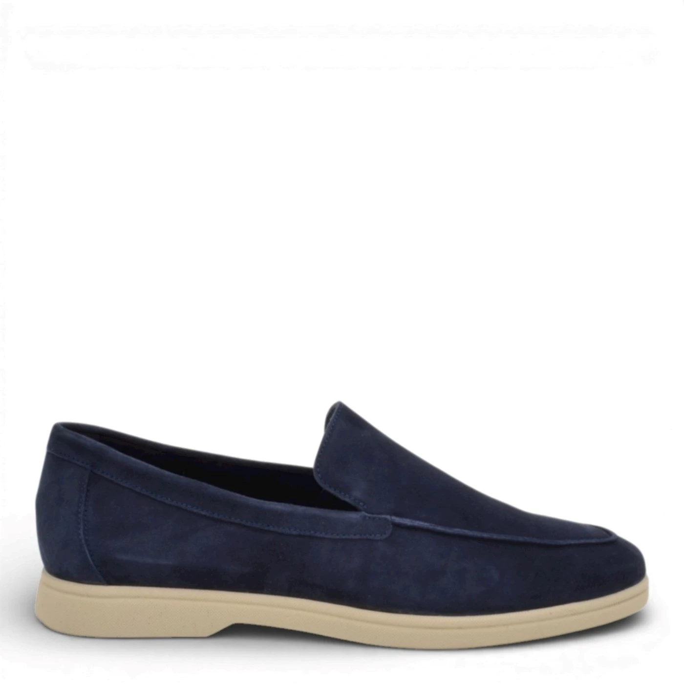 Frau 32B0 mocassino uomo in nabuk sfoderato blu