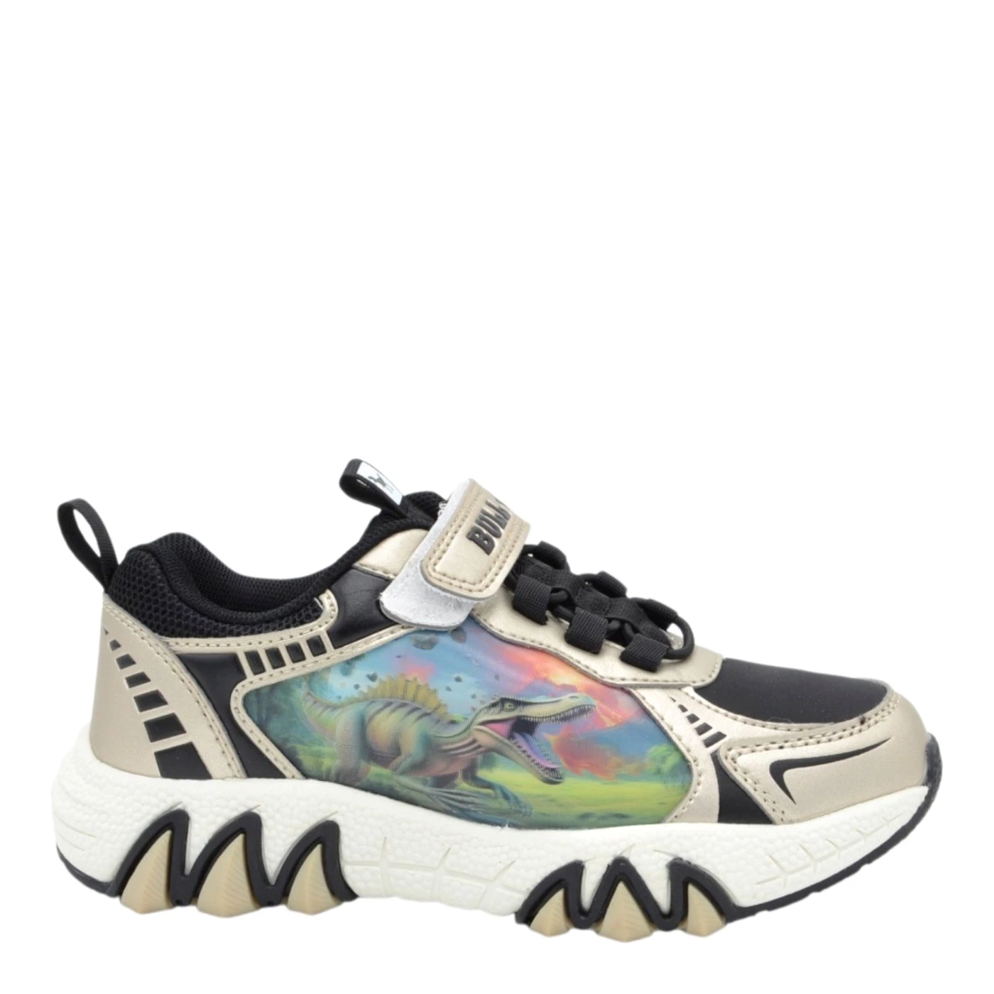Bull Boys DNAA5286 Spinosauro sneakers con luci nero silver