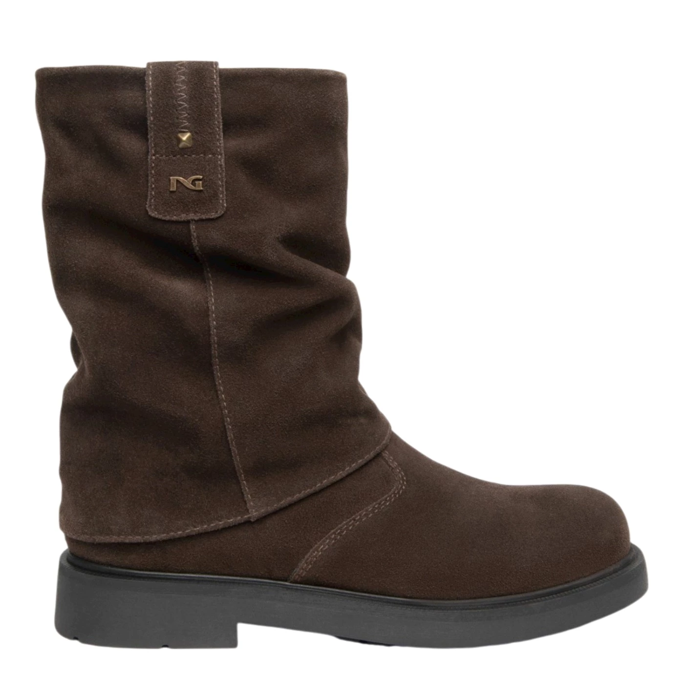 Nero Giardini I633782F stivaletto in camoscio cioccolato