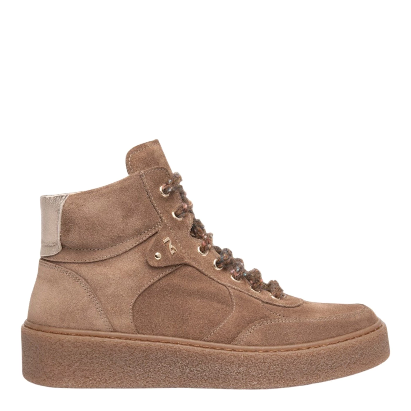 Nero Giardini I617522D sneaker alta in camoscio cammello