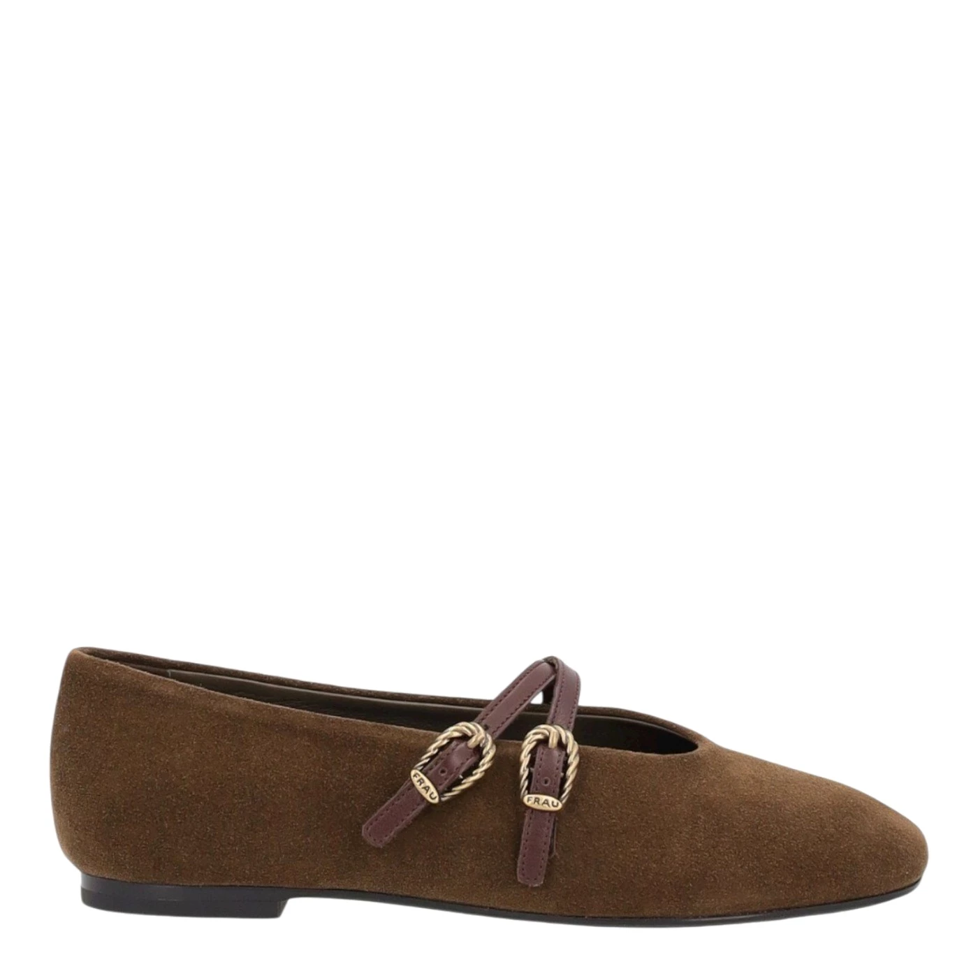 Frau A69C6 ballerina donna in camoscio felce con cintini