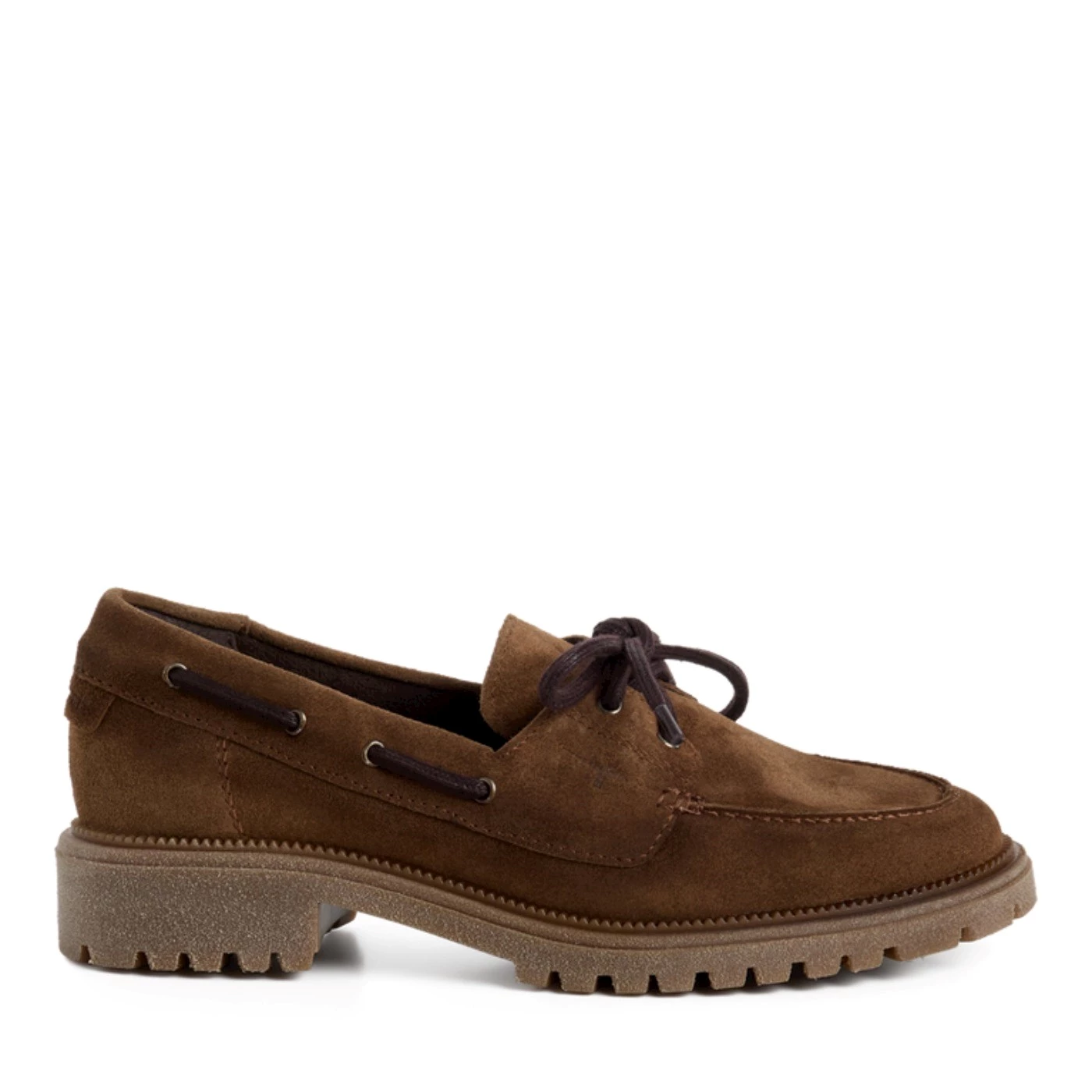 Tamaris 23701 mocassino allacciato camoscio marrone tacco 2 cm