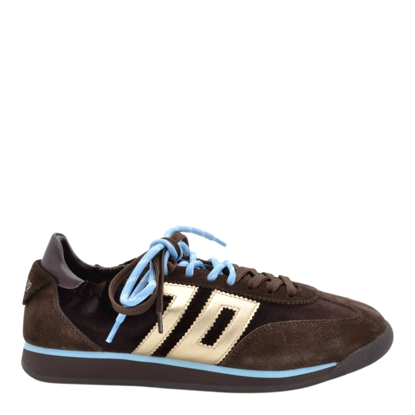 Back 70 ROCKET sneakers donna in camoscio e velour testa di moro