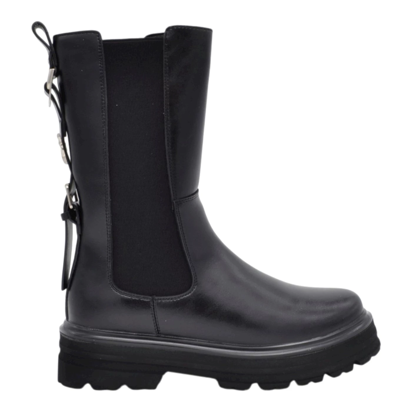Patrizia Pepe PJ433 01 stivali a 3/4 nero con carrarmato