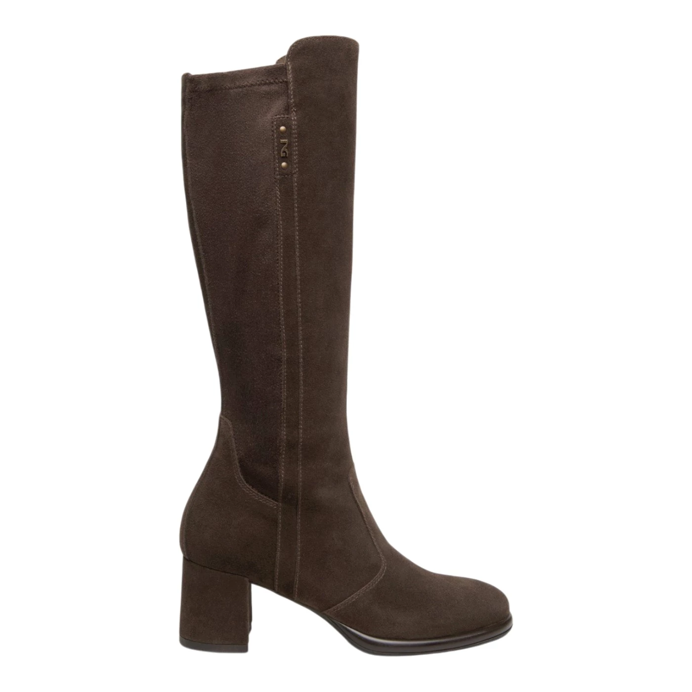 Nero Giardini I617698D stivali camoscio moro tacco 6 cm