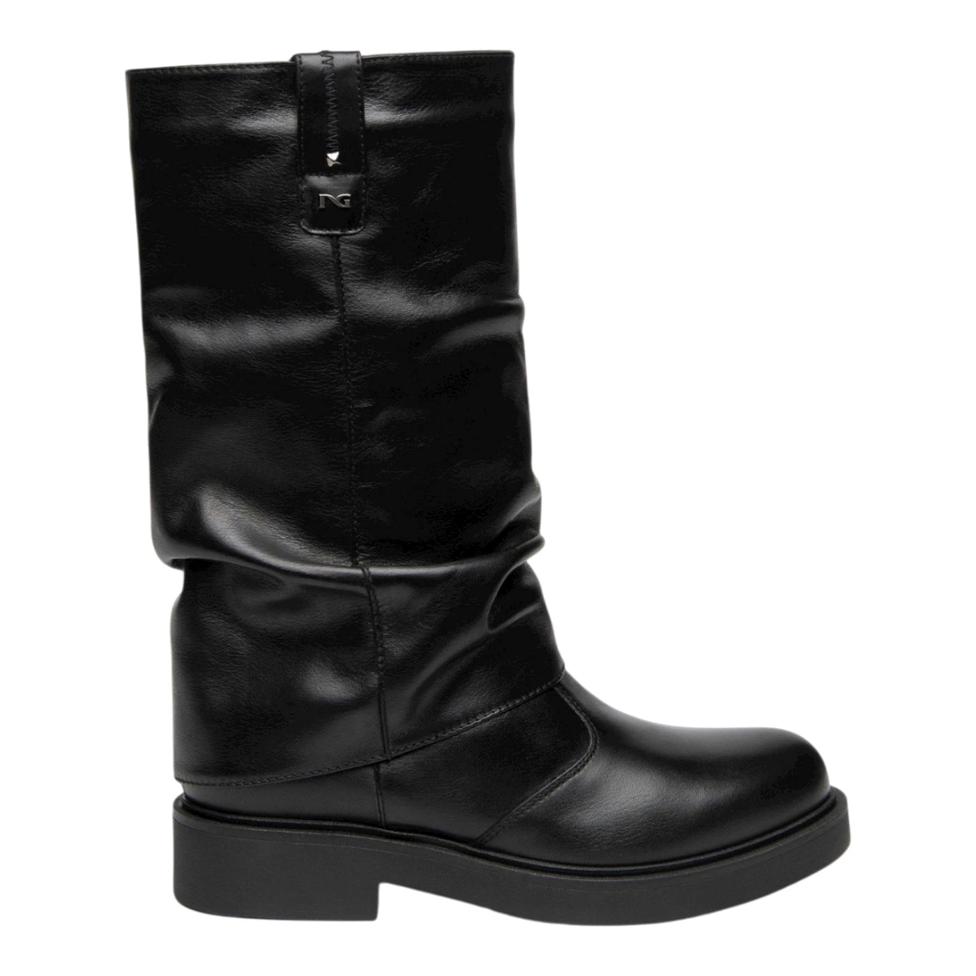 Nero Giardini I618000D stivale a tubo in pelle nera