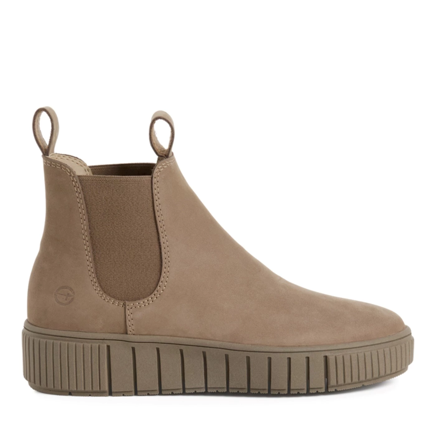 Tamaris 25403 stivaletti chelsea boot in nabuk taupe tortora