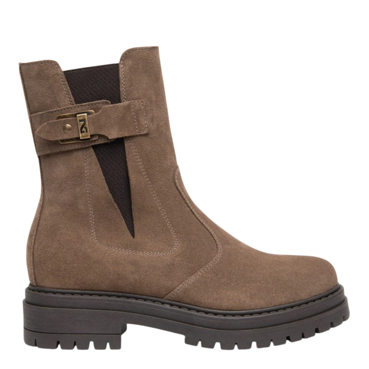 Nero giardini I618021D stivaletti chelsea boot camoscio tortora