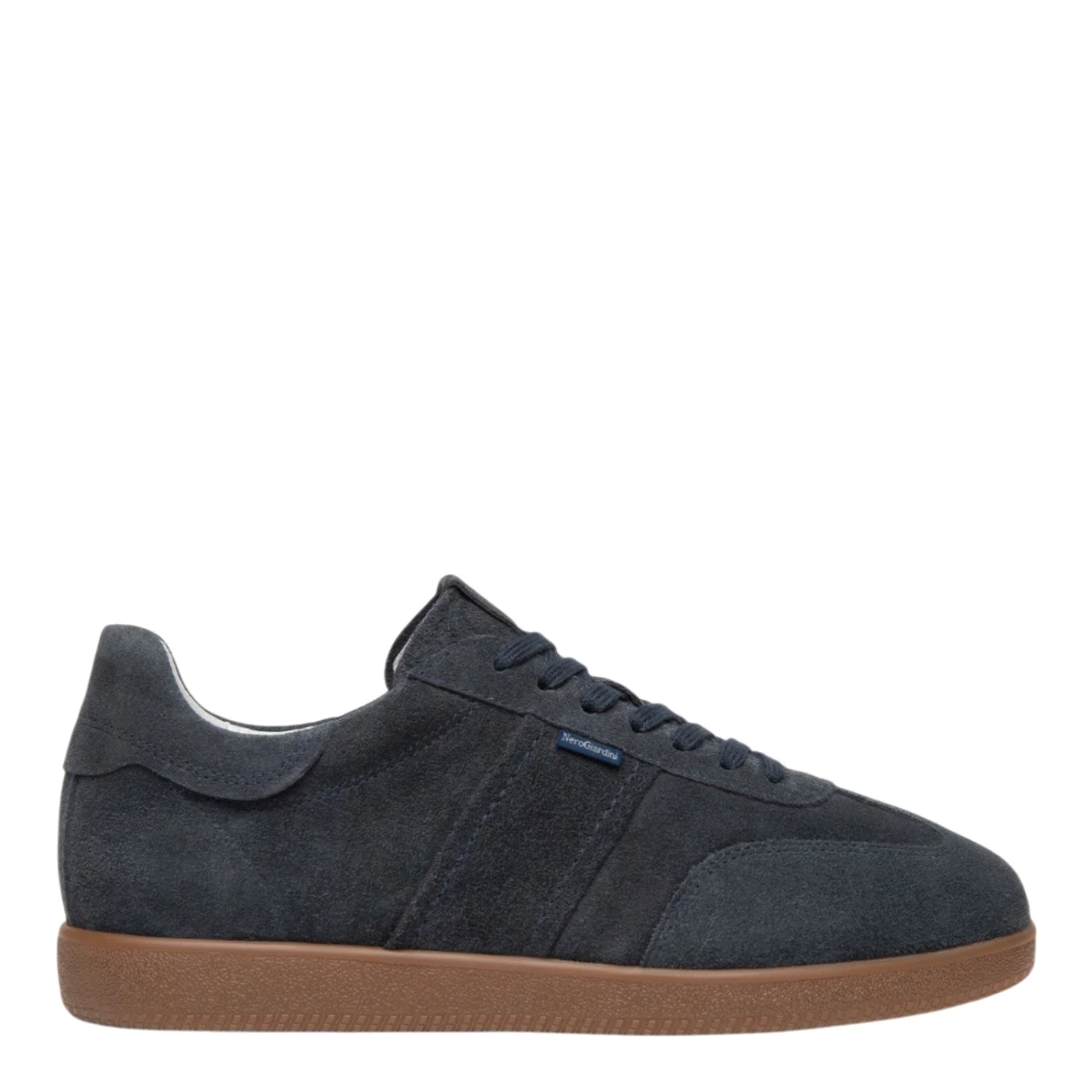 Nero Giardini I601330U sneaker in camoscio blu fondo miele