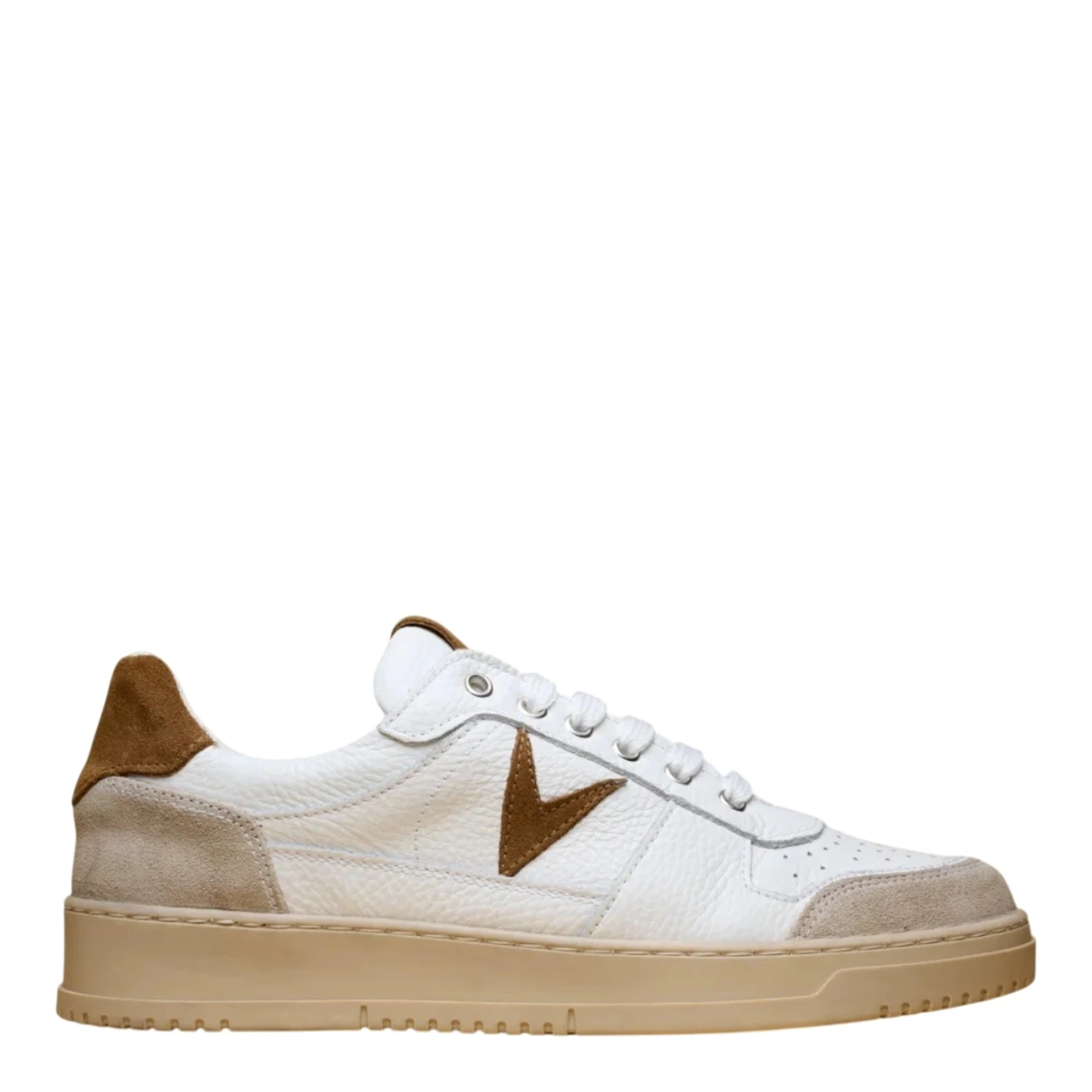 V2 SNKBICOLCU sneakers uomo in pelle bianco