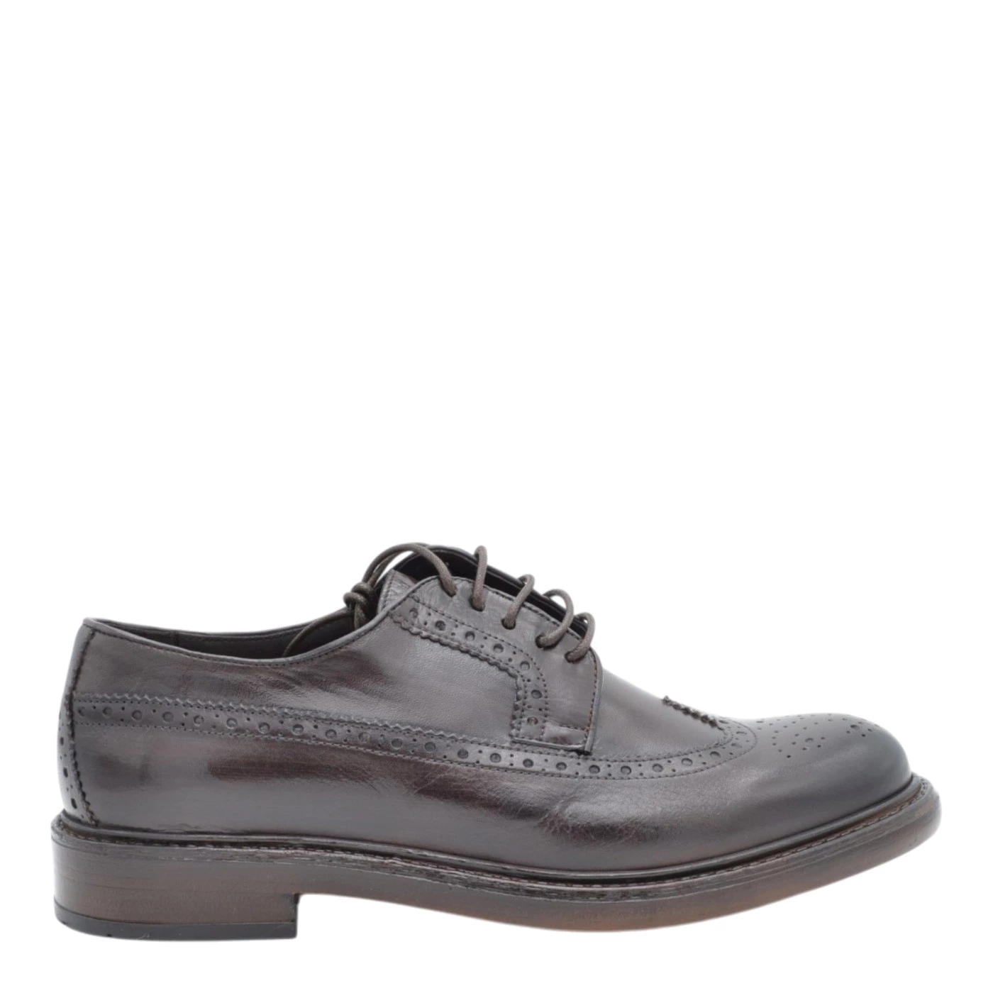 Exton 9820 imperiali stringate uomo in pelle testa di moro