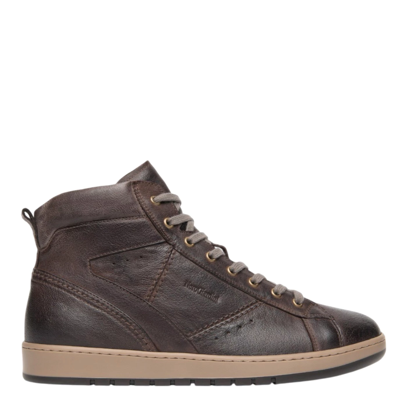 Nero giardini I601340U  sneakers polacchini in pelle cioccolato