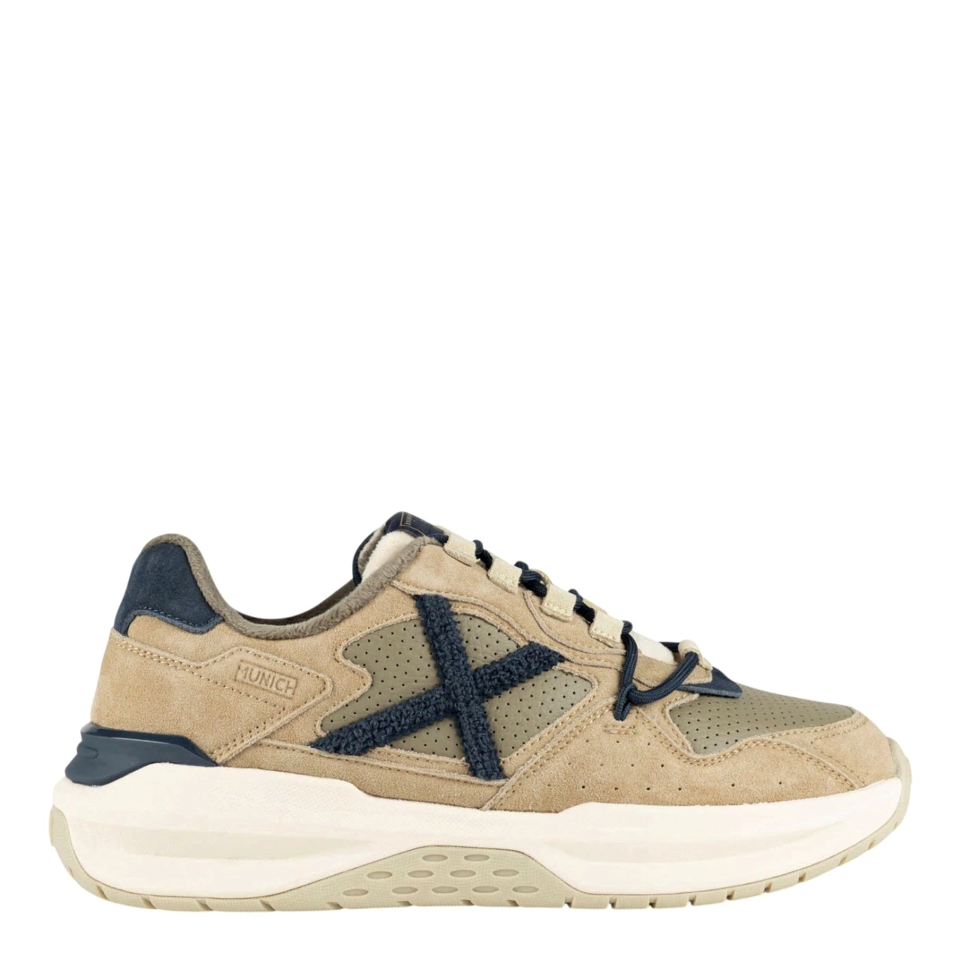 MUNICH Nexa sneakers beige blu marino e oliva