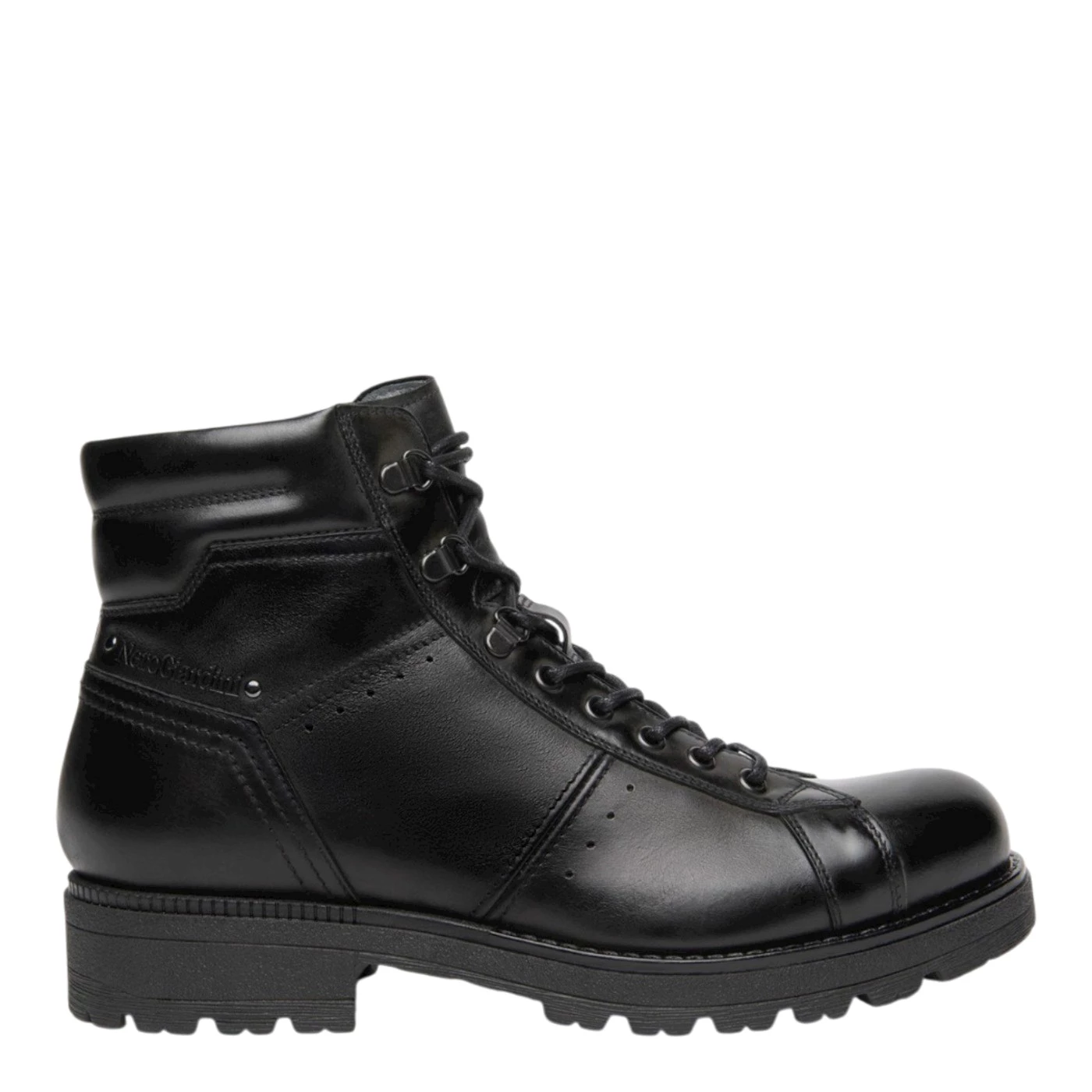 Nero Giardini I601400U anfibi pedula da uomo in pelle nero