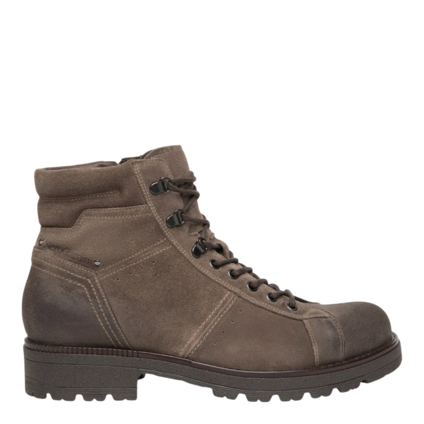 Nero Giardini I601402U anfibi pedula da uomo in camoscio taupe