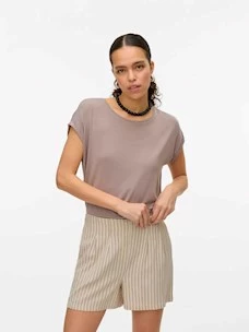 T-Shirt V-R  10284468 in Lyocell Tencel