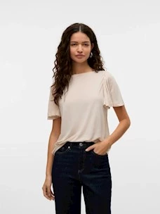 T-Shirt V-R  10326570 Misto lino