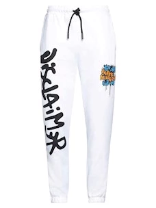 Pantalone Disclaimer 22EDS51590-WHT in Felpa Garzata