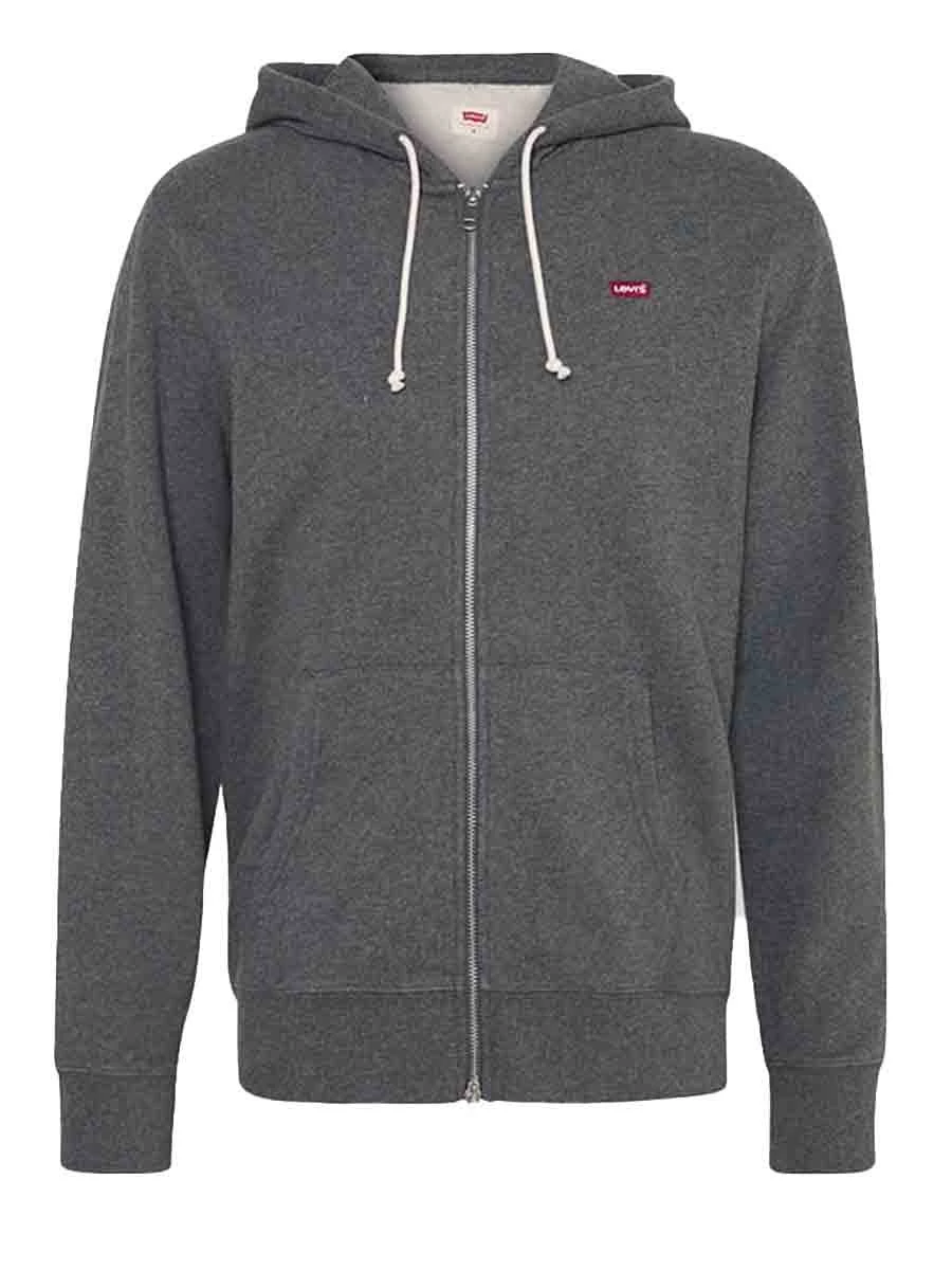 Felpa Levi's 34584-0000 Zip Up Puro Cotone Garzato.