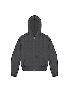 Giubbotto Dickies DK0A87O5BLK1 HILHAM HOODED CANVAS JACKET BLACK