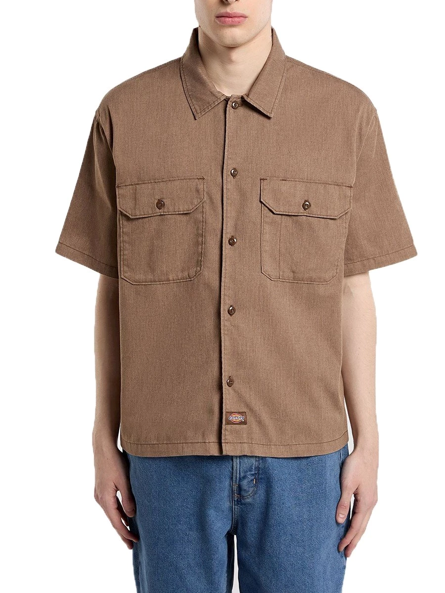 Giubbotto Dickies DK0A88N90TB1 247 GD WORK SHIRT SS BROWN