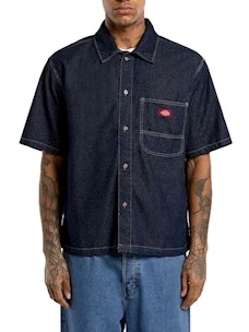 Giubbotto Dickies DK0A88PHRIN1 DENIM SHIRT SS RINSED