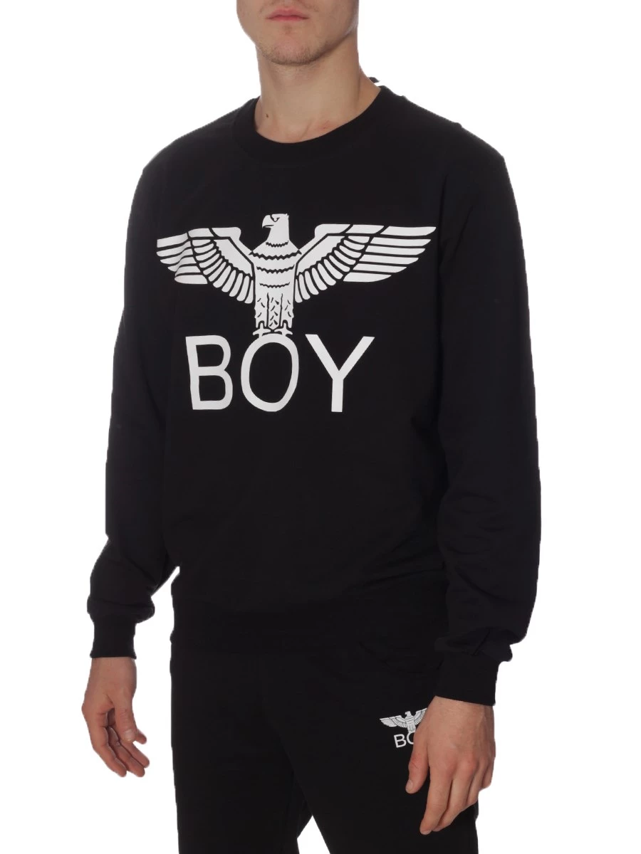 Felpa Boy London Cotone Garzato BL587 Made in Italy