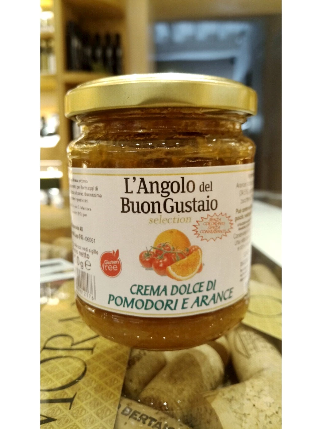 CREMA DOLCE DI POMODORI E ARANCE DA 210 GR