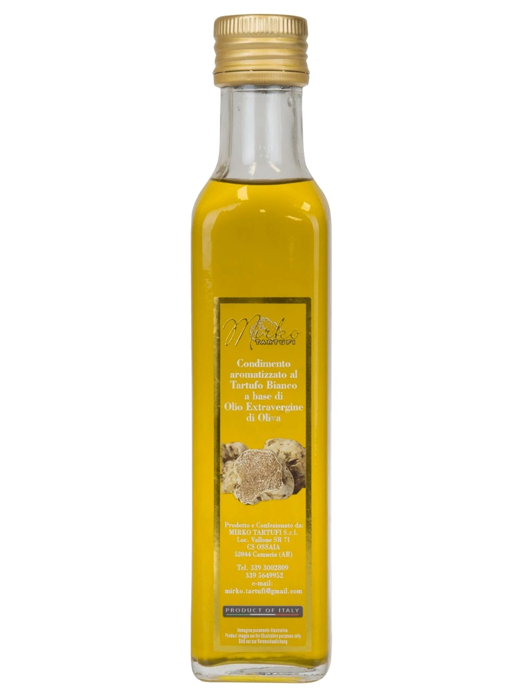 OLIO EXTRAVERGINE DI OLIVA AROMATIZZATO AL TARTUFO BIANCO -250ml