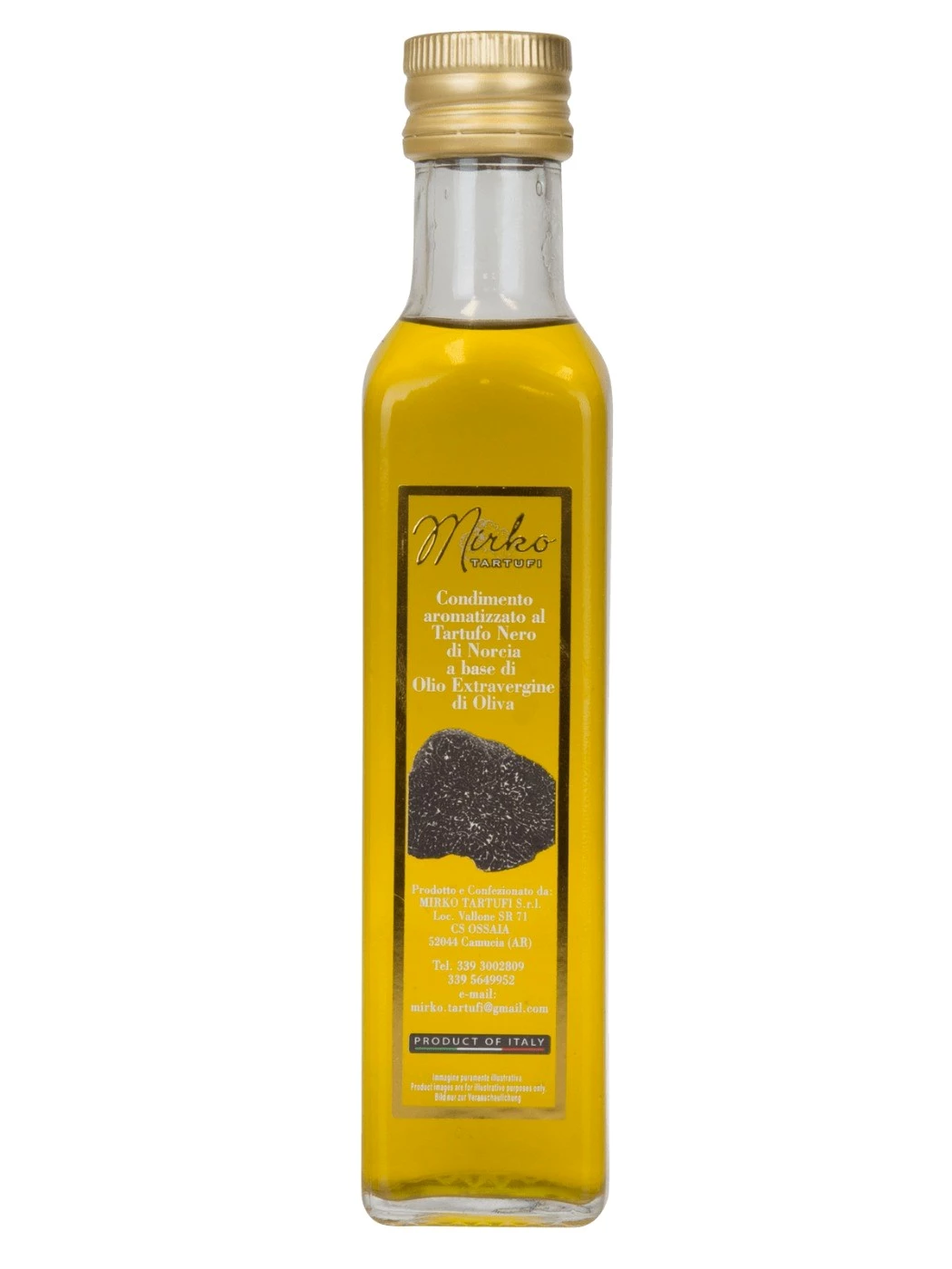 OLIO EXTRAVERGINE DI OLIVA AROMATIZZATO AL TARTUFO NERO - 250ml