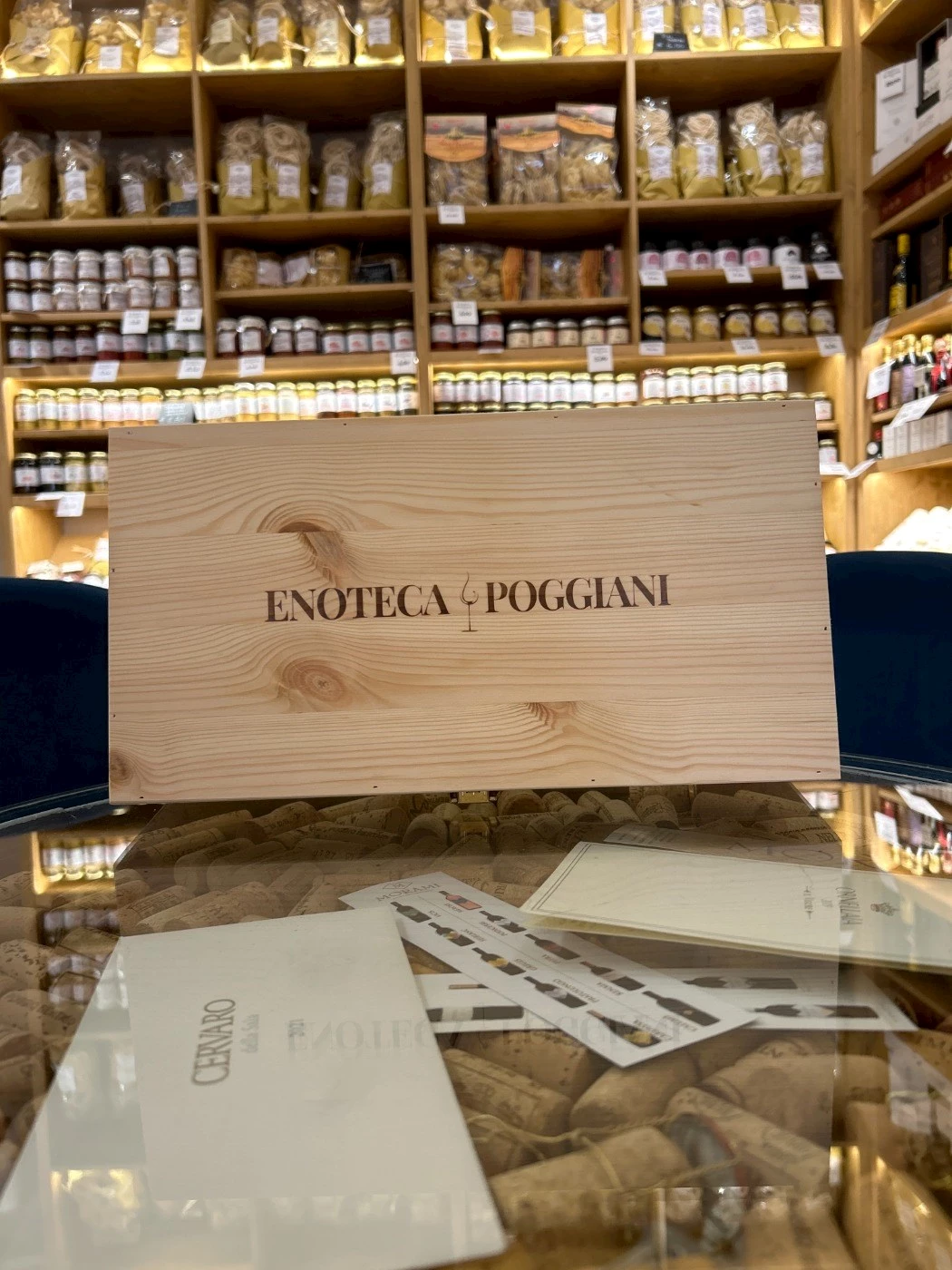 CASSETTA DI LEGNO ENOTECA POGGIANI 2 BOTTIGLIE