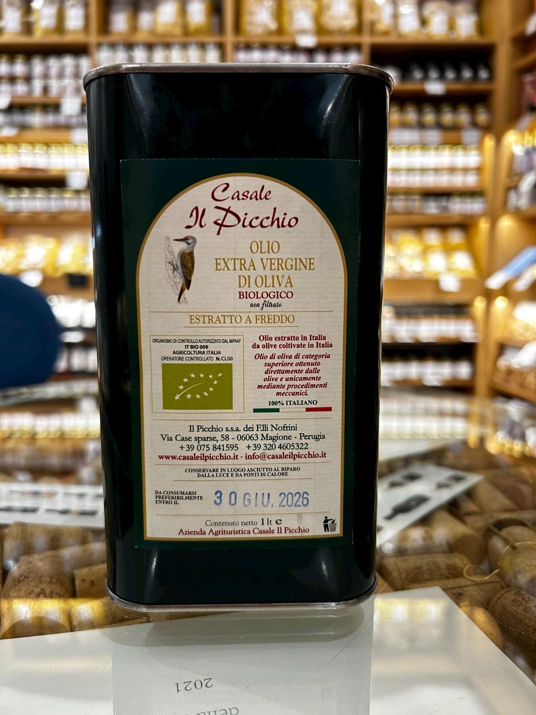 OLIO EXTRA VERGINE DI OLIVA BIO CASALE IL PICCHIO - 1L