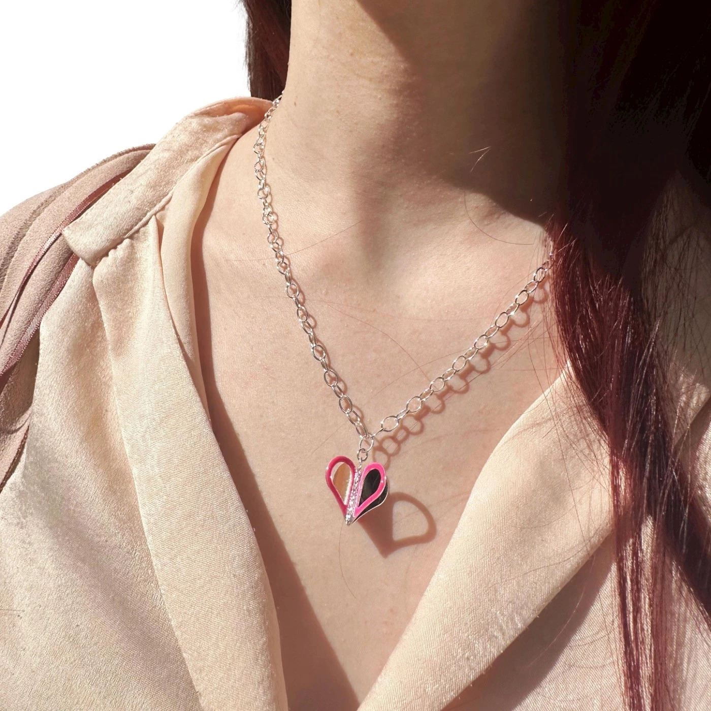 Collana 3D Limited Cuore Argentata
