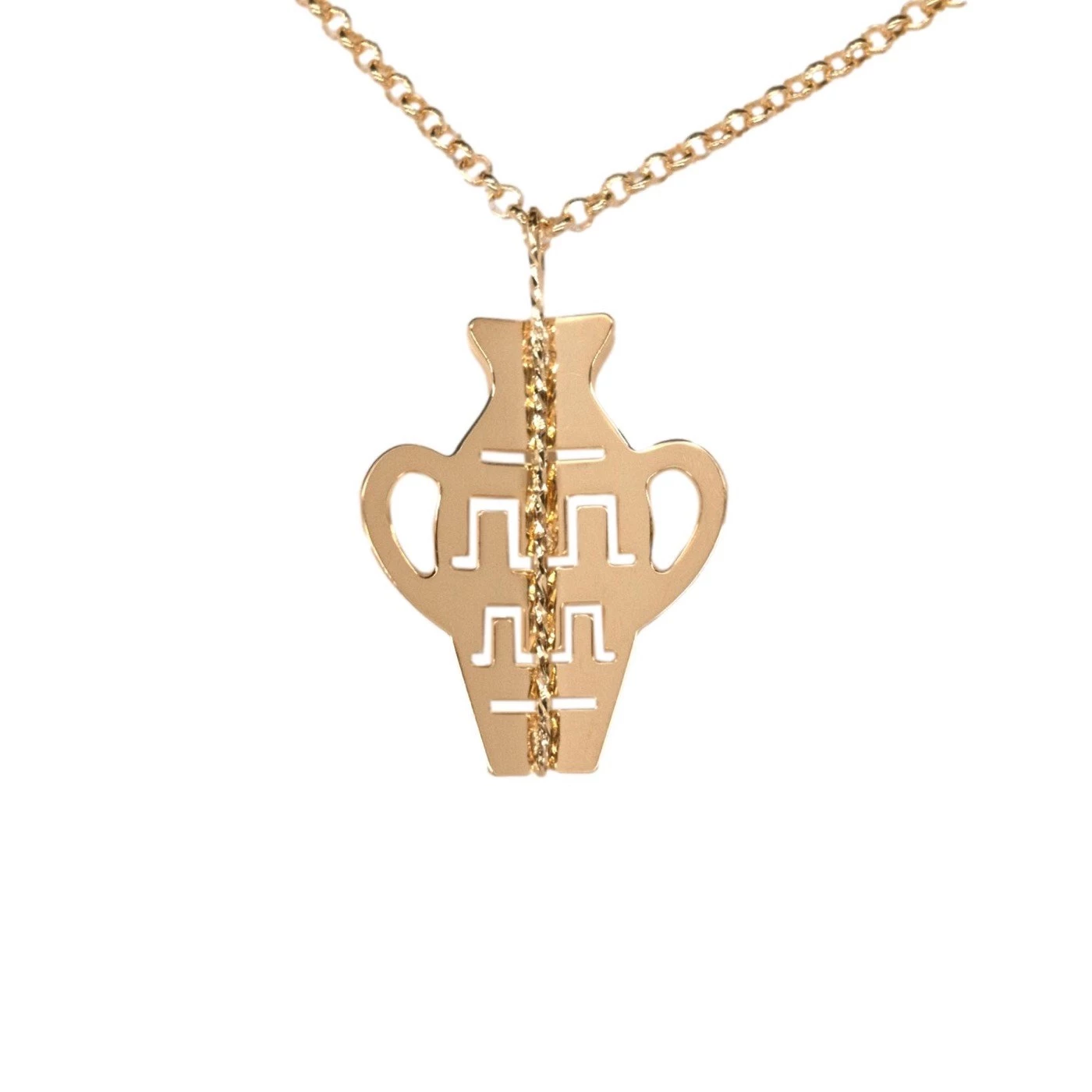 Collana 3D Anfora Placcato Oro Giallo