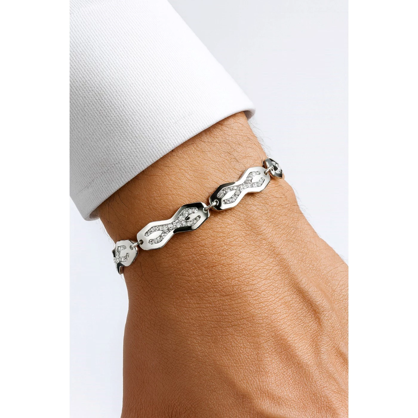 Bracciale uomo solo argento